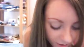 A Russian girl with beautiful tender breasts exposes them on camera