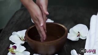 Massage with a friend can be erotic
