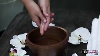 Massage with a friend can be erotic