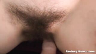 A neighbor with a natural bush finally gets fucked