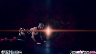 Christy Mack in a leather suit masturbates her pussy
