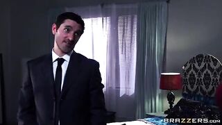 A man with a hard dick fucks a beautiful whore in her mouth