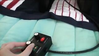 Vibrating cock sucker with huge boobs and her girlfriend