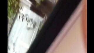 A man masturbates his cock right on the street and runs away