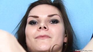 The slut came to porn casting in stockings and panties