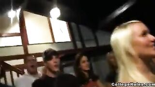 A bunch of chicks got drunk and fucked at a party, check it out