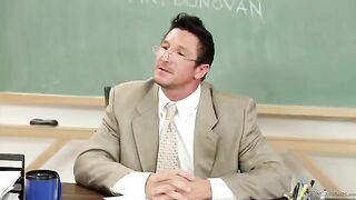 The student got a good mark thanks to the teacher’s deep throat