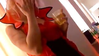 Student orgy sex party on Halloween with drunk teens