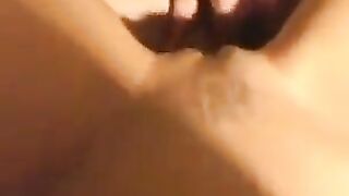 A sexy homemade video with a close-up shot of a hot skinny chick