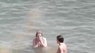 Bathing in the sea naked is very pleasant for girls, watch eporn