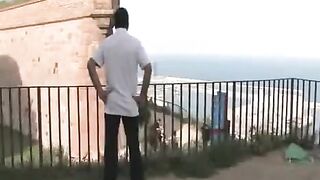 Group sex with a beautiful girl, caught on camera in public