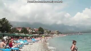 A blonde is fucked by two guys in an intense FMM threesome