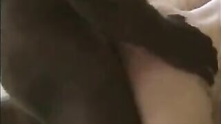 A man has a bath and then his wife fucks him