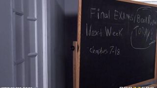 A student girl fucks her teacher in a steamy classroom encounter