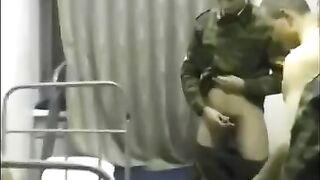 Barracks sex with a girl in uniform, nothing personal