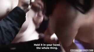 Drunk orgy at home, even a pregnant woman participated