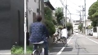 A Japanese girl was fucked by her boyfriend in a steamy scene