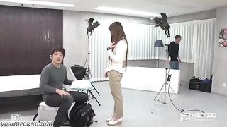 Asian teen with small tits gets fucked on the casting couch in 2022