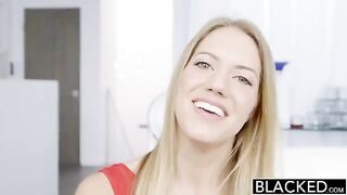 A long black dick penetrates all holes of the blonde in this hot interracial scene