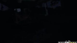 Gorgeous brunette pornstar with big boobs gets fucked in the car