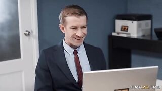 The secretary was fucked by her boss in pantyhose and high heels