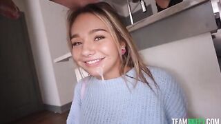 The pretty blonde is too hungry for cock, enter her deeper!