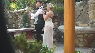 Two young honeymooners fucked by friends on their wedding night