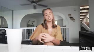 A girl who likes to thank her friends can do really dirty things