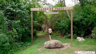 Outdoor fun in the park with a hot girl