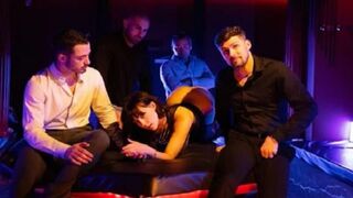 A beautiful submissive Whitney at the mercy of a bunch of guys