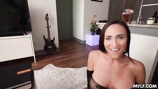 She will be covered in jizz after the guy finishes inside her