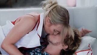 Nurses wearing stockings and gloves have a hot sex with patients