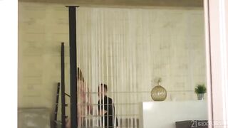 Great threesome sex with two guys and their girlfriend in anal