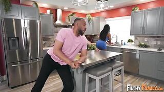 He’s So Big! - He fucked me in the kitchen and came in my banana salad!