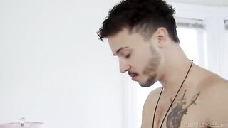 A hot nympho makes a blowjob and gets fucked at home
