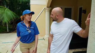 My hot MILF pool girl’s amazing ass is incredible