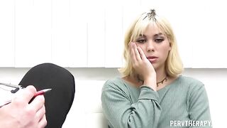 Her naughty personality is revealed through her bold office antics