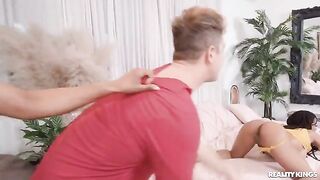 Hot babes agreed to a roomie swap to get fucked by all