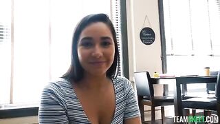 A guy gets some hands-on advice from a cute girl with nice tits