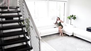 Your stepmom thinks you like her, so she is making a bold move