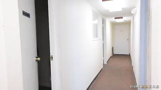 Nurse assistant helps the girl with anal sex in an assisted living facility
