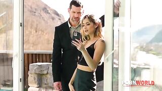 A cheating housewife Veronica Leal gets seduced by the pool guy for anal sex