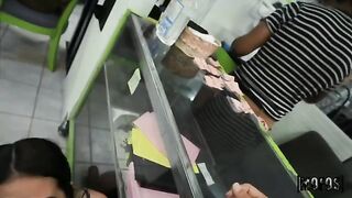 Public laundry becomes a place for dirty sex