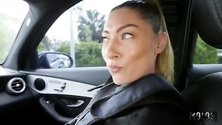 A hot and hungry cop got me in a car roleplay scene