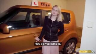 Big dick makes huge holes in big tits of sexy blonde