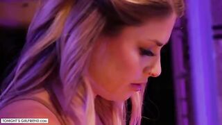The prostitute serves her client with a wet willy teaser