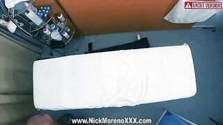A masseur gets horny and fucks his 19-year-old client in oil