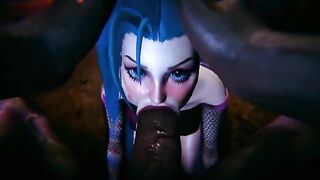 Big black cock for League of Legends hotties Jinx and Vi