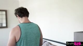 Pervert guy screws step sisters' BFF in an unexpected encounter