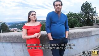 A girl with an appetizing figure gets fucked for money in public